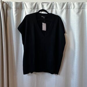 C by Bloomingdale's Cashmere Black Sweater Vest SMALL, MEDIUM, XXL